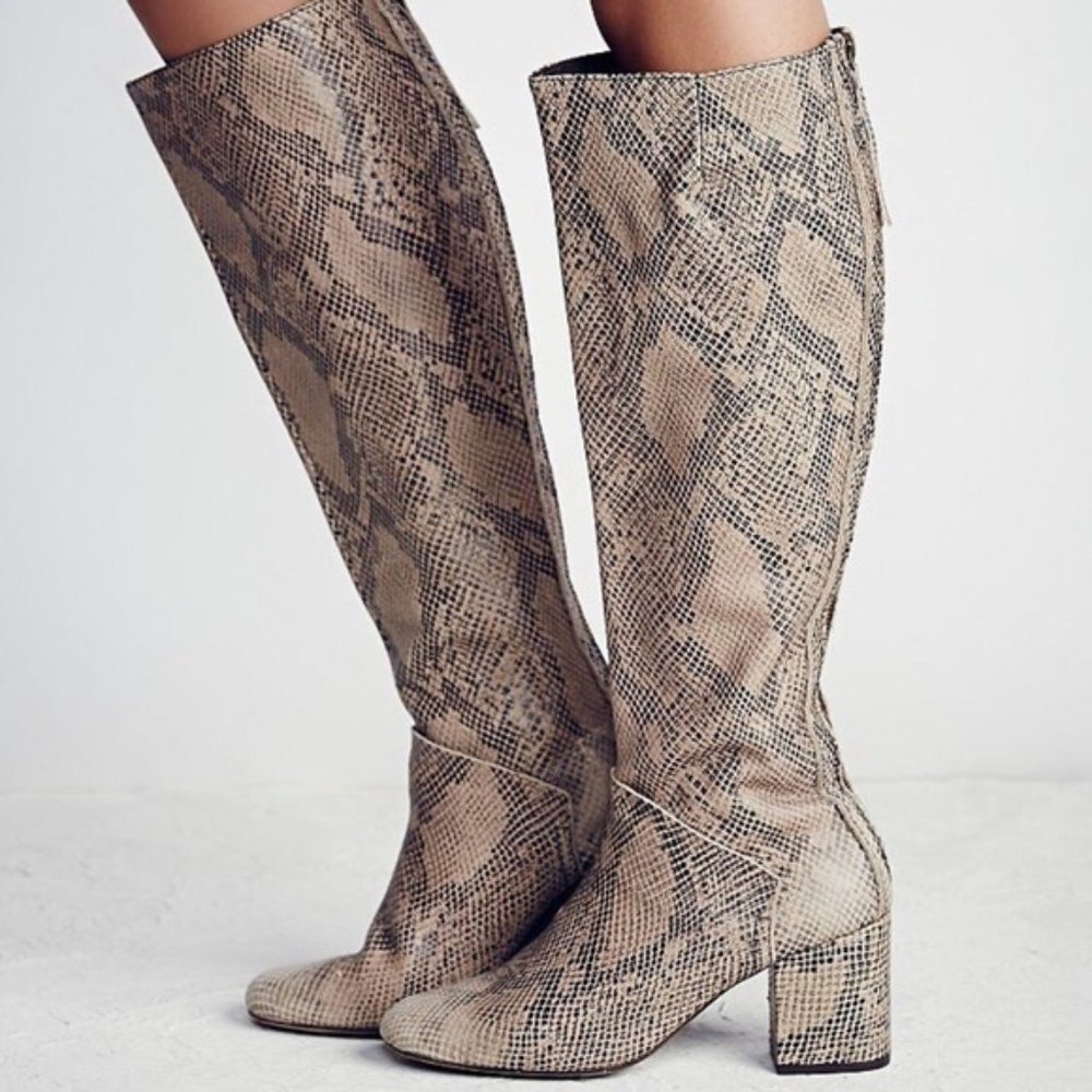 Free People ~ Newcastle Tall Snake Boot